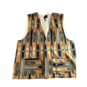 Vintage Now 100% Cotton Southwestern Outerwear Vest Size L